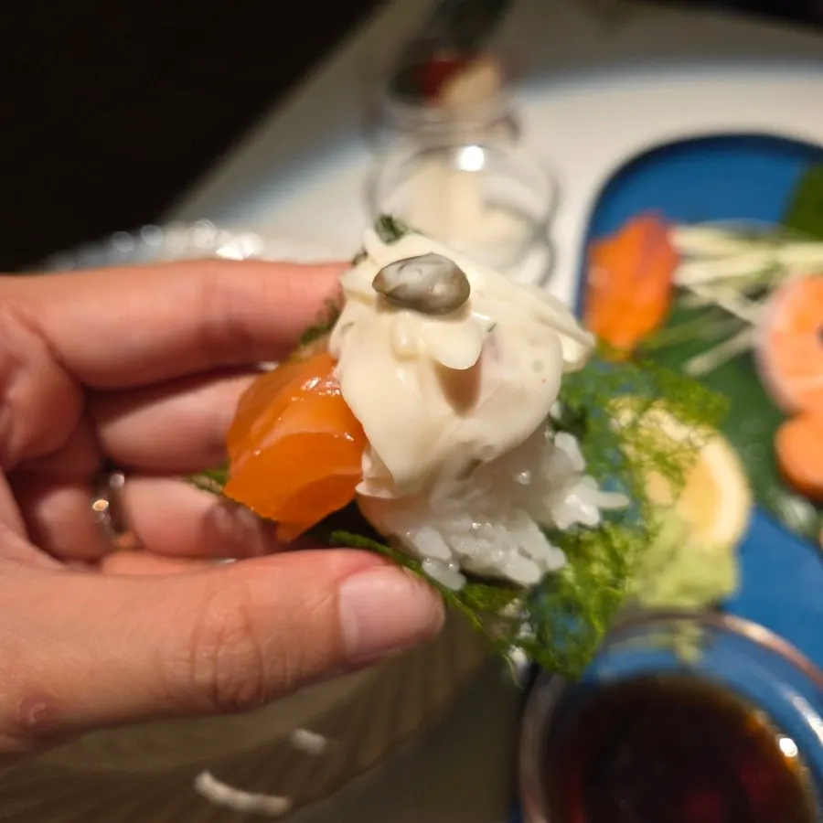 Salmon wrapped in sweet seaweed