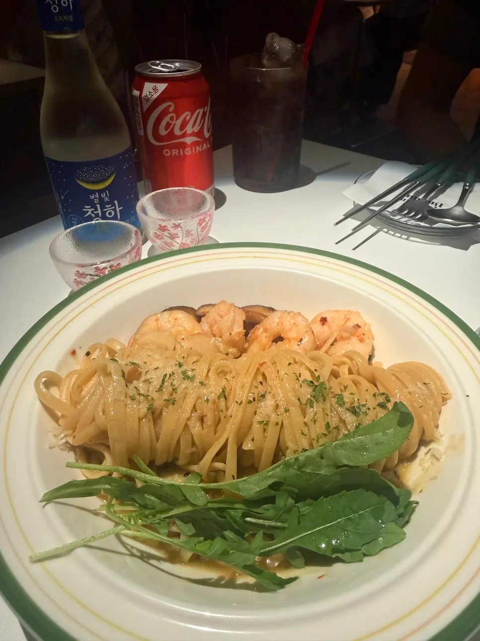 Ordered aglio e olio pasta