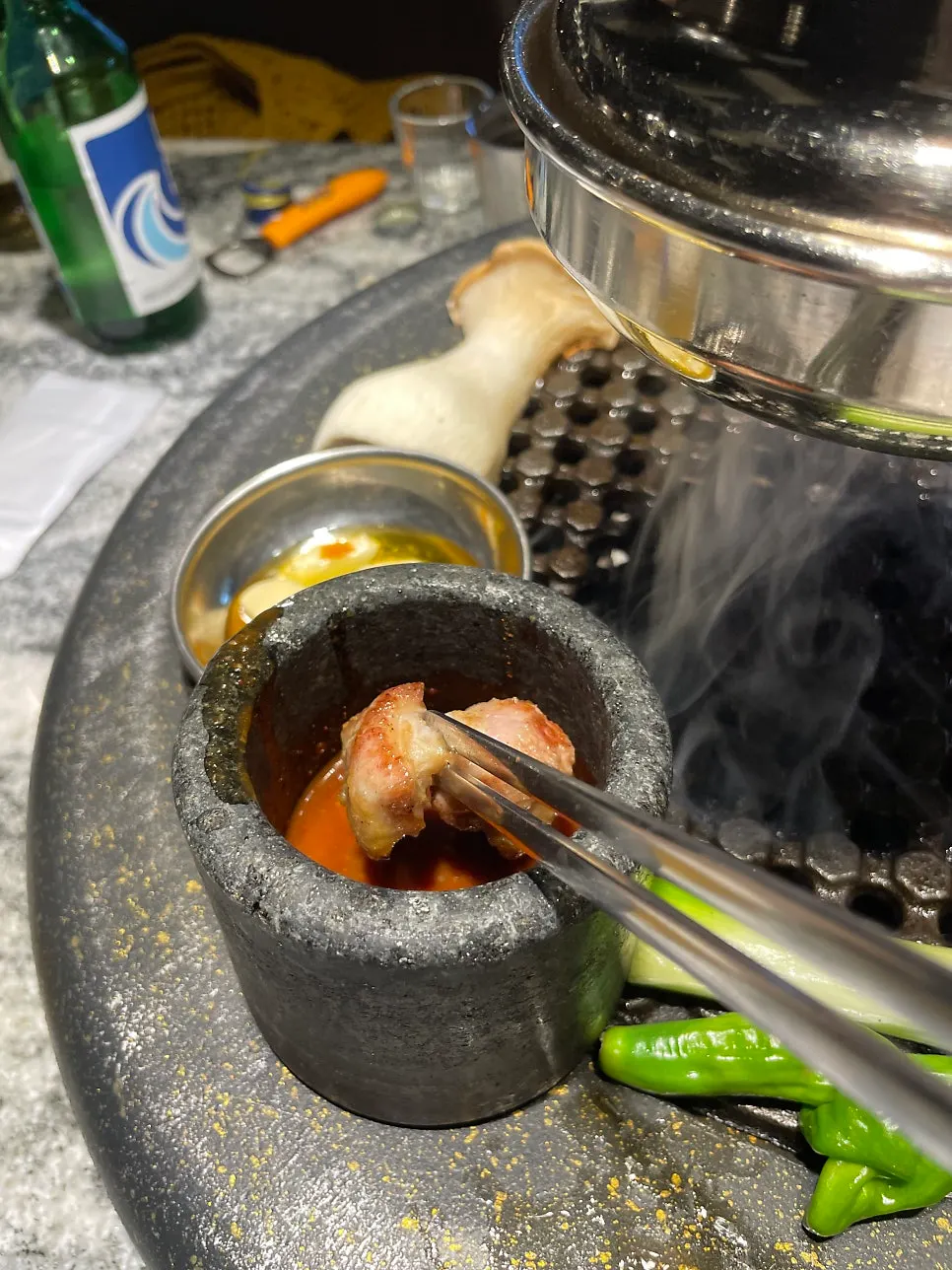 Pork belly dipped in myeoljeot