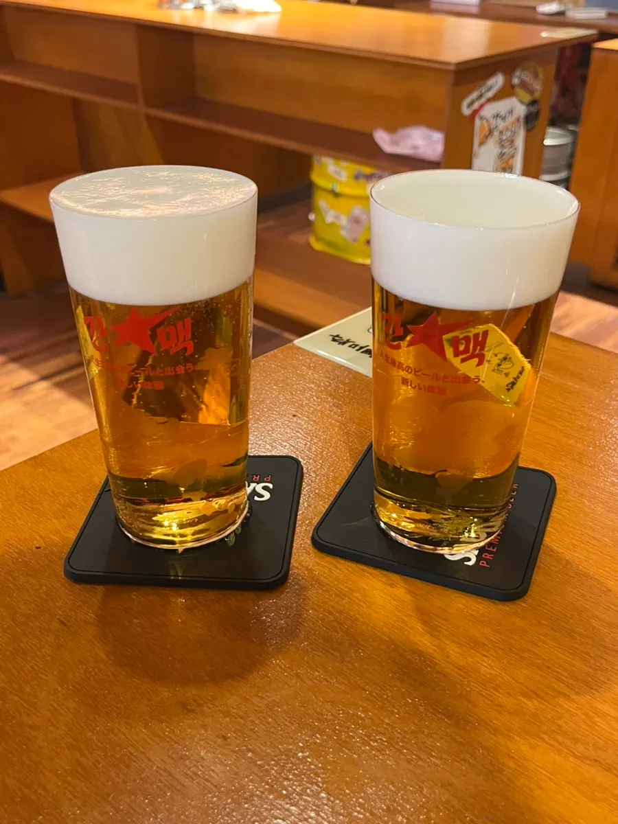 Ordered Sapporo draft beer
