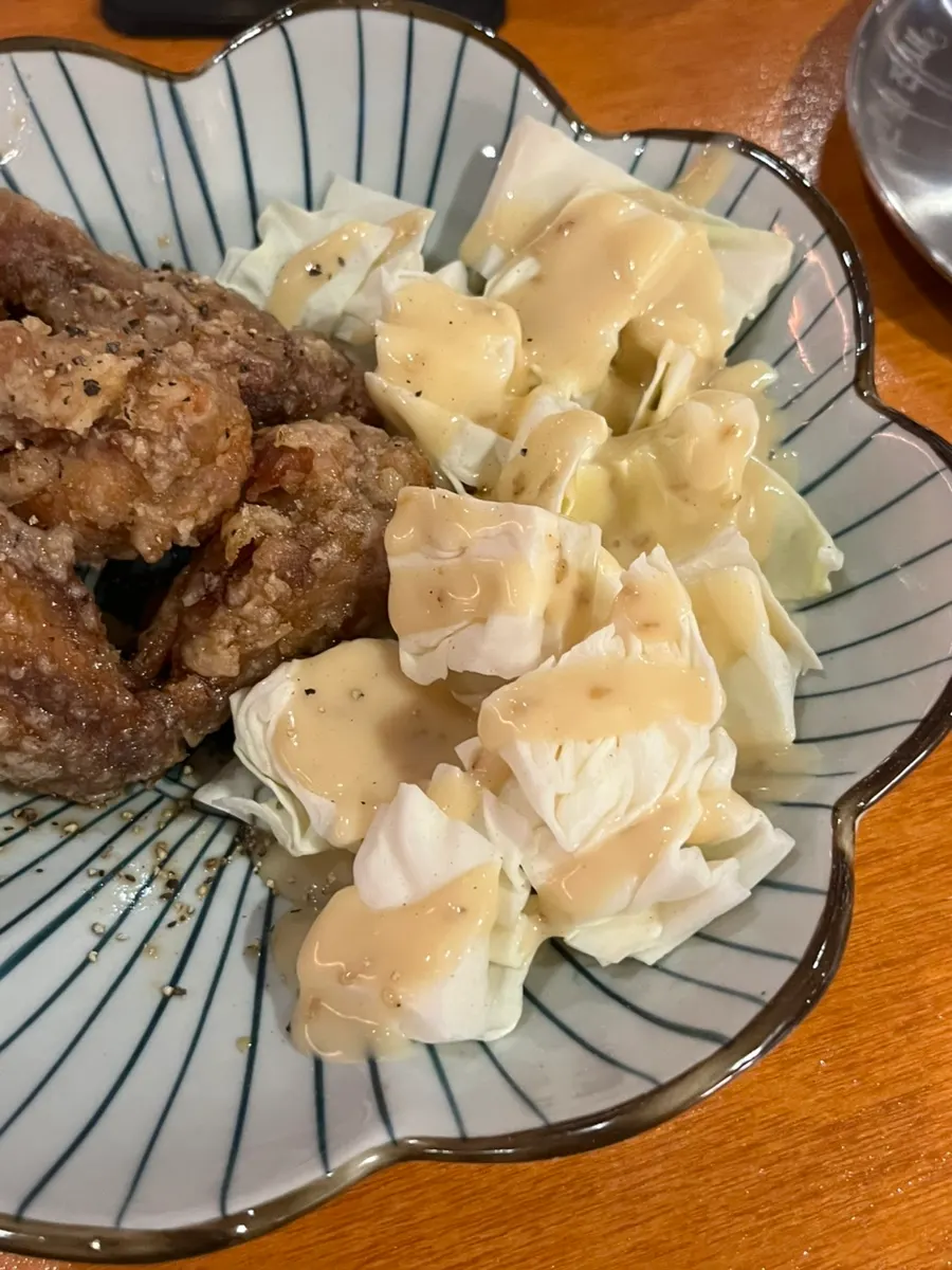 Cabbage served with tebasaki