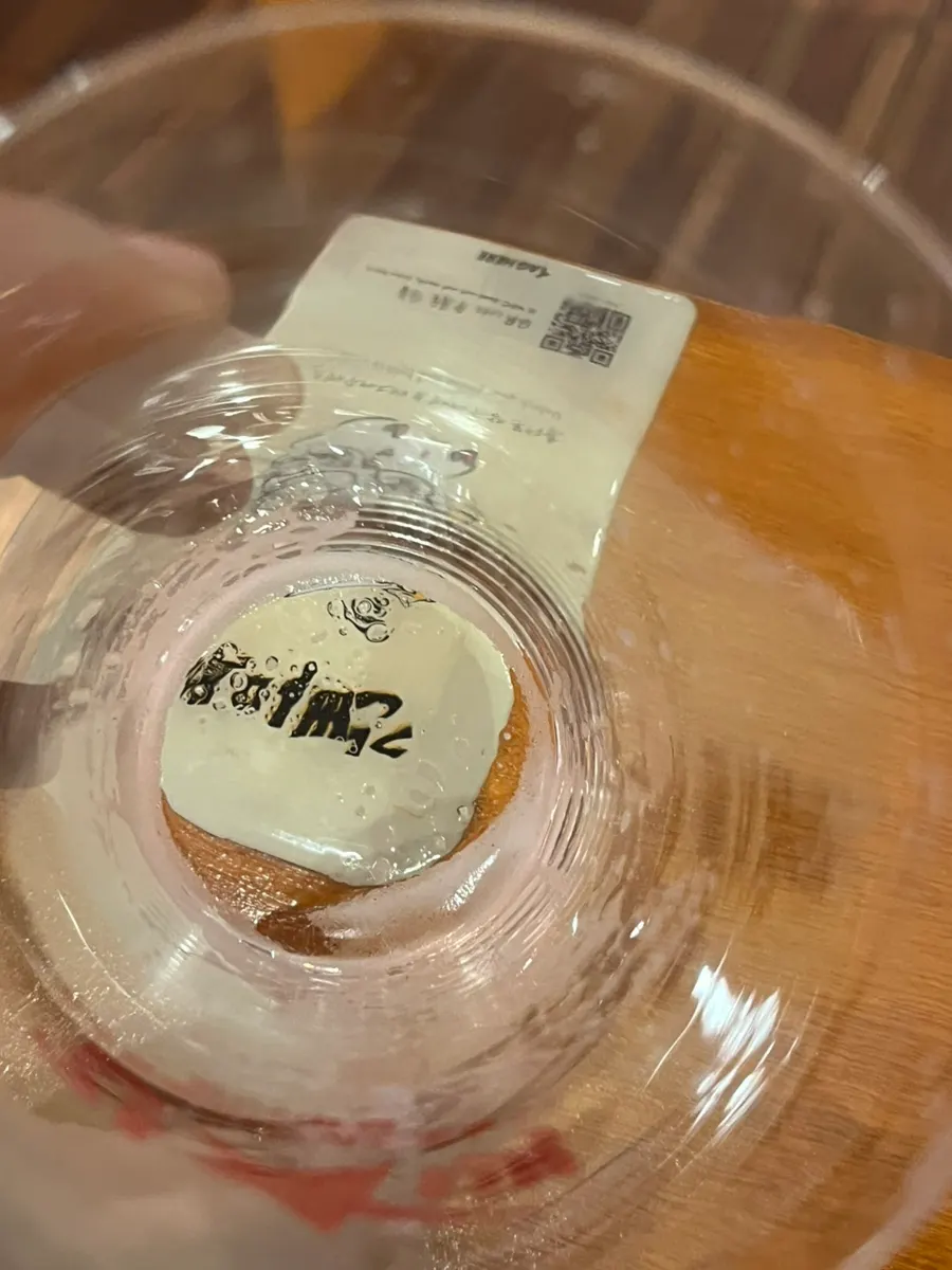 Empty draft-beer glass after drinking