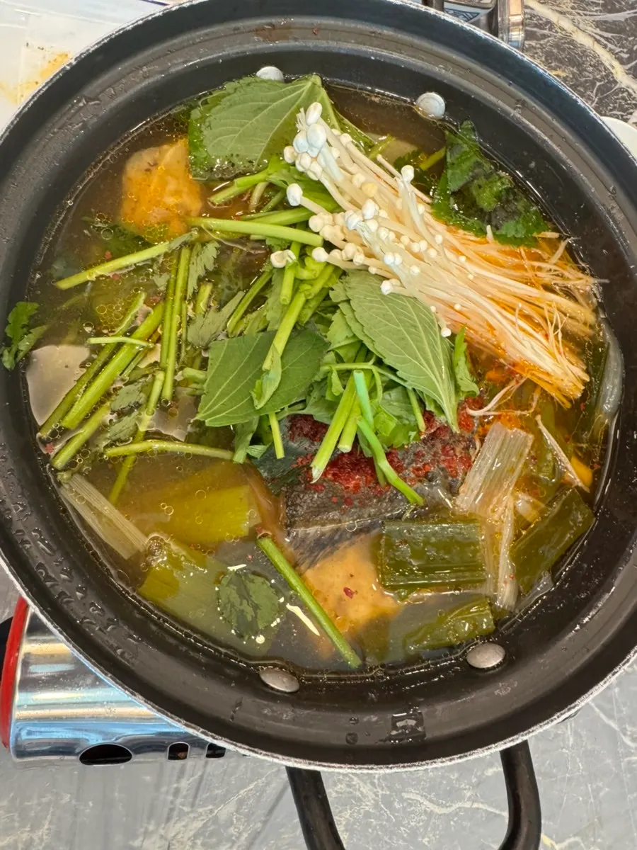 Refreshing and spicy fish stew