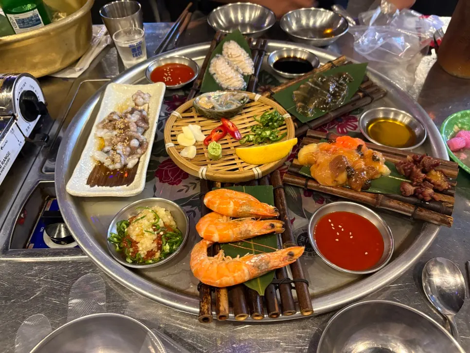 Plate of sea squirt and sea cucumber