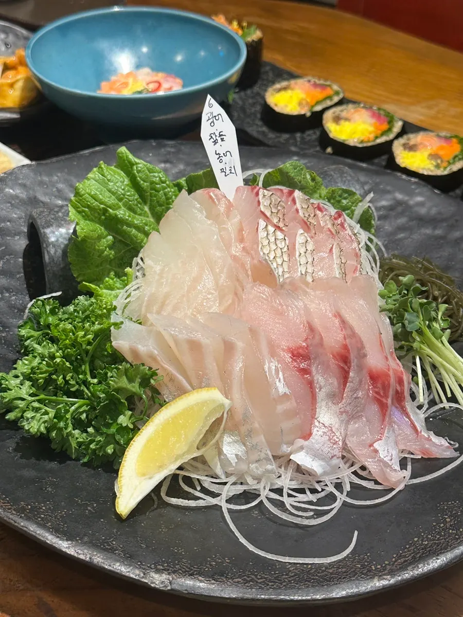 Busan trip dinner with Daesun