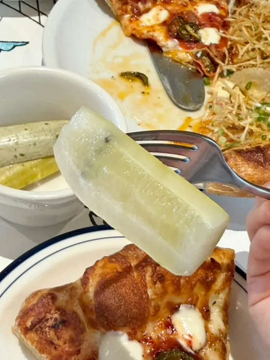A generous serving of pickles