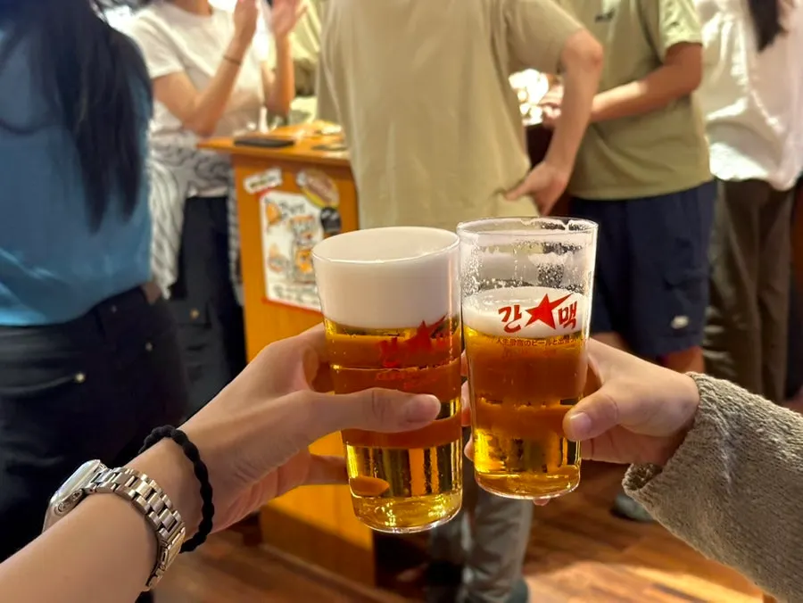추가로 주문한 삿포로 생맥주