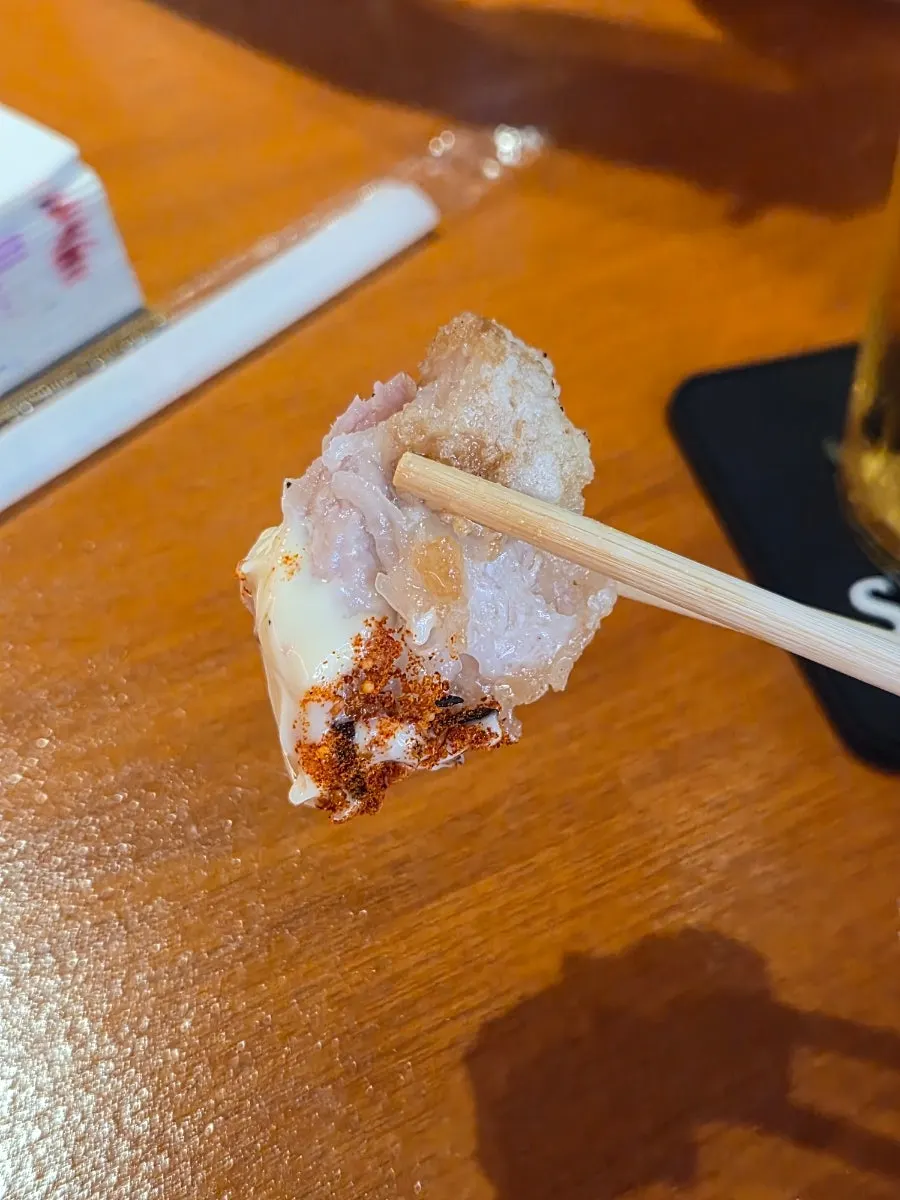 Osaka chicken dipped in mayonnaise