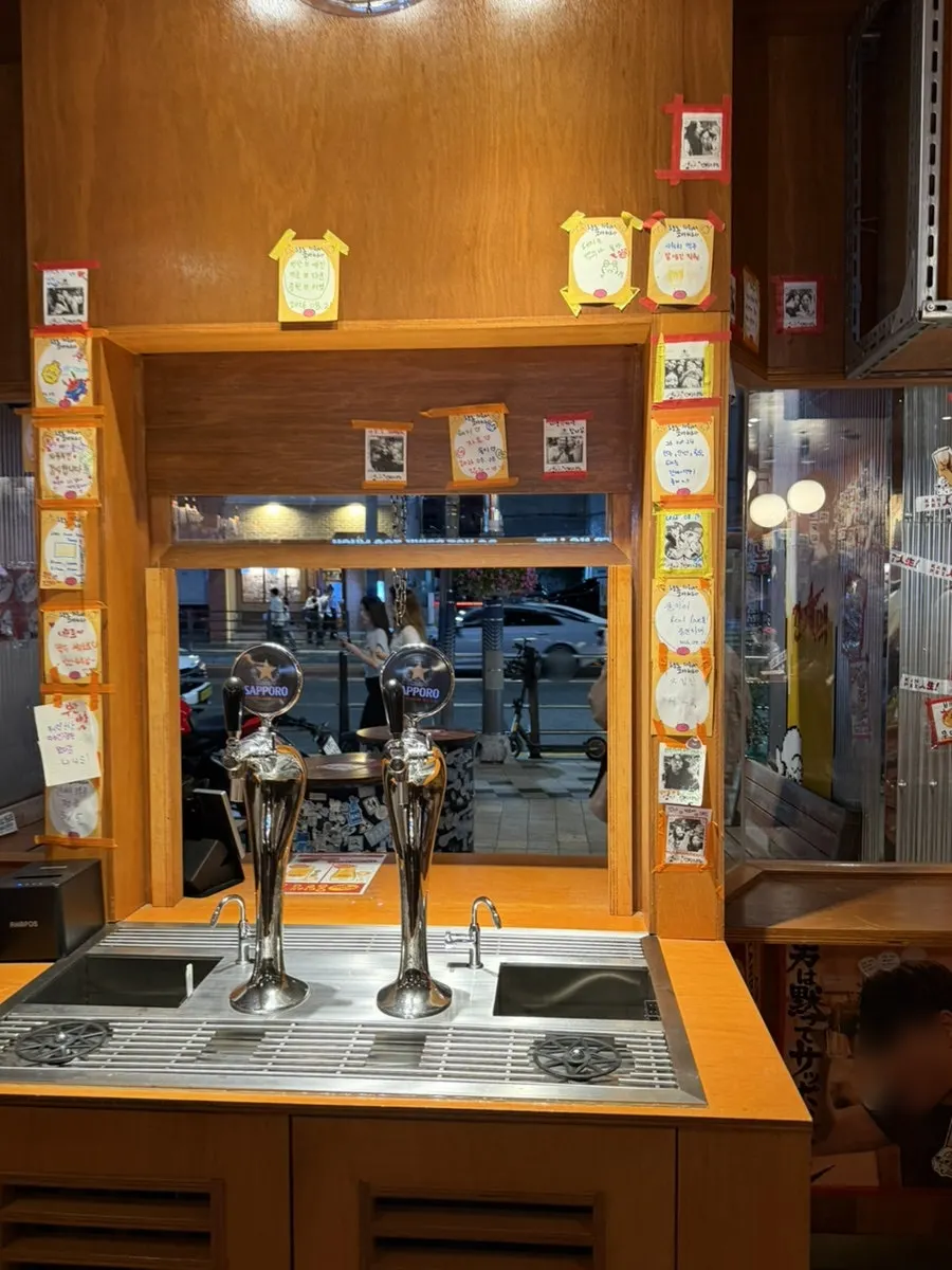 Standing tables at Ganppa Beer