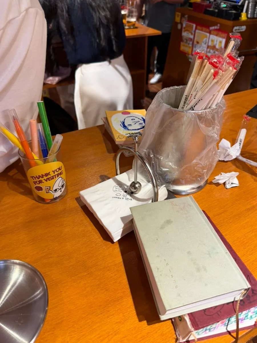 Event announcement posted inside the bar