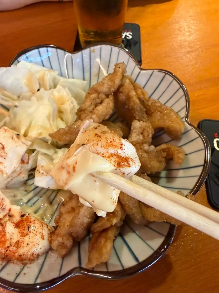 Crispy fried chicken skin snack