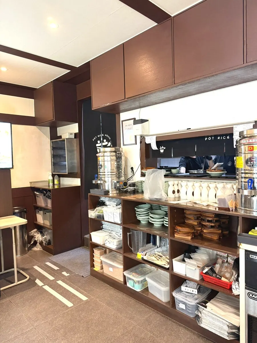 Clean, organized restaurant kitchen space