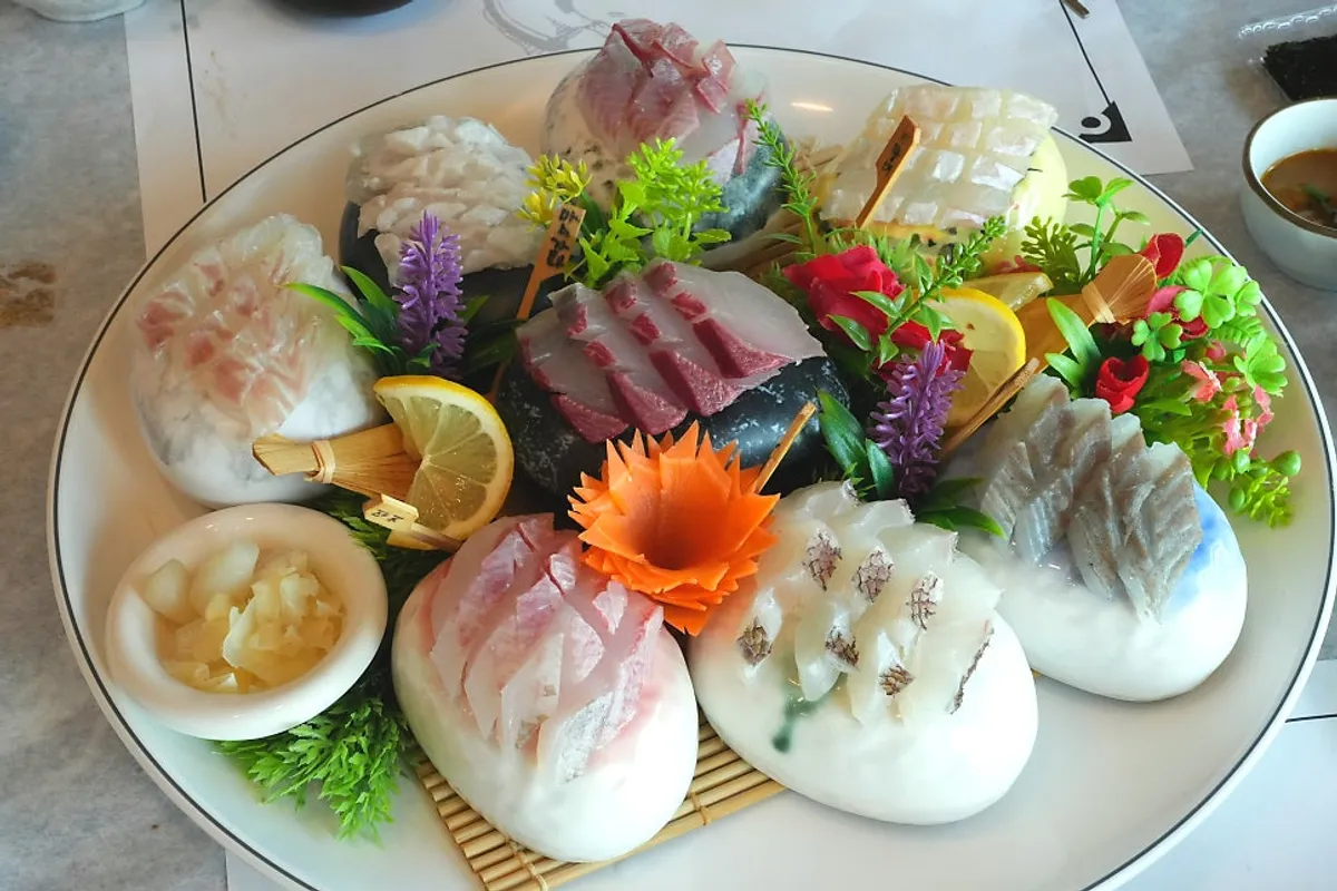 A plate of premium assorted sashimi