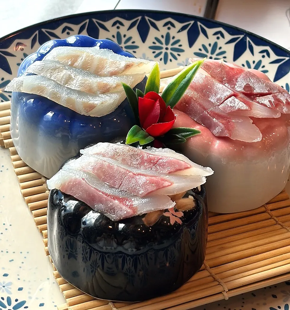 Sashimi and rice shari