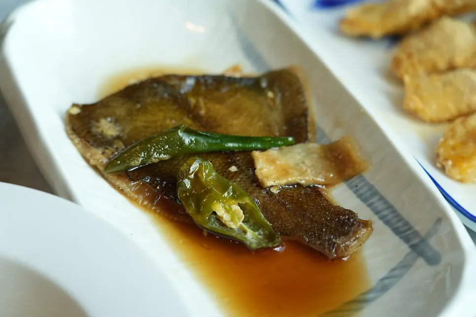 Mero steak with butter sauce