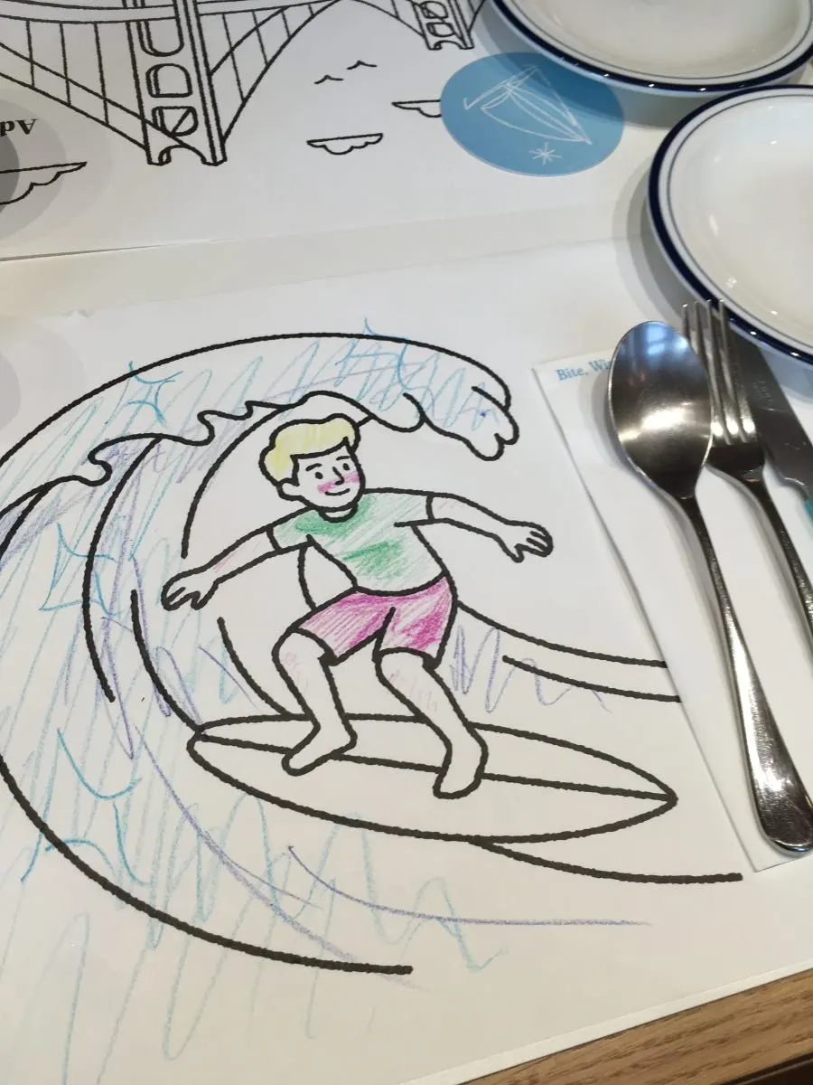 Guests drawing while they wait