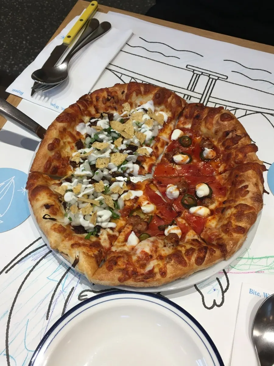 Pizza menu information