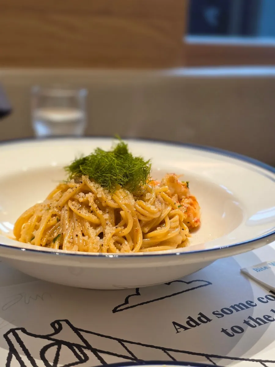 Pasta menu information