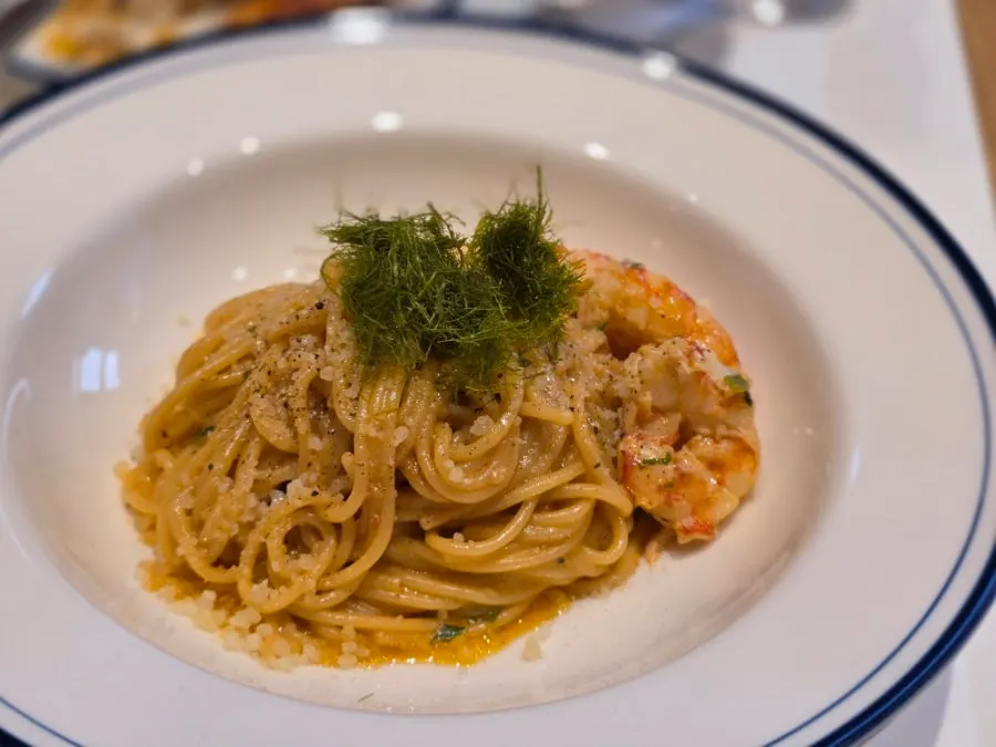 Shrimp bisque cream pasta