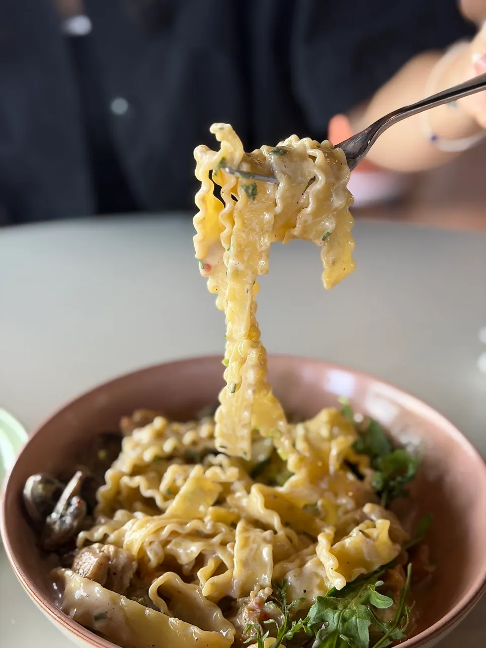 Fricassee Pasta brunch dish