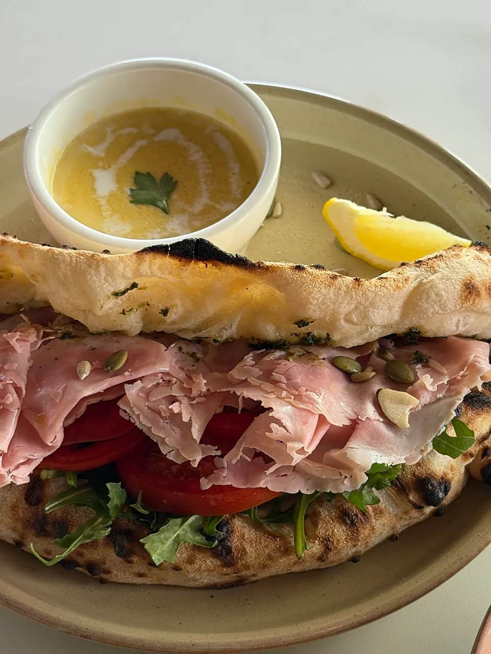 Pinuozzo sandwich made with freshly kneaded pizza dough