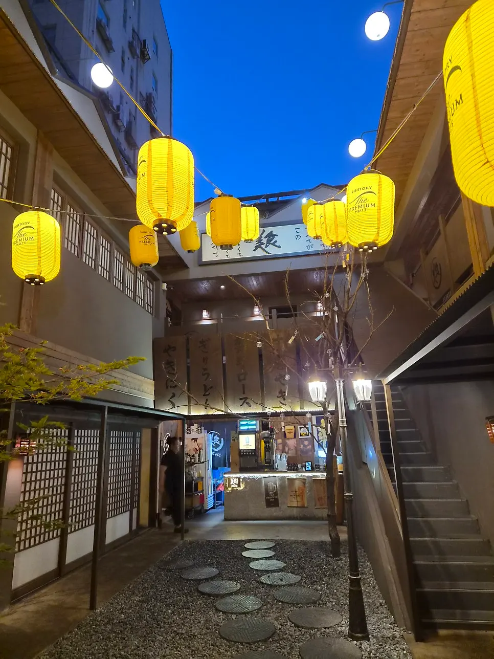 Japanese-style interior decorated with natural wood and bamboo
