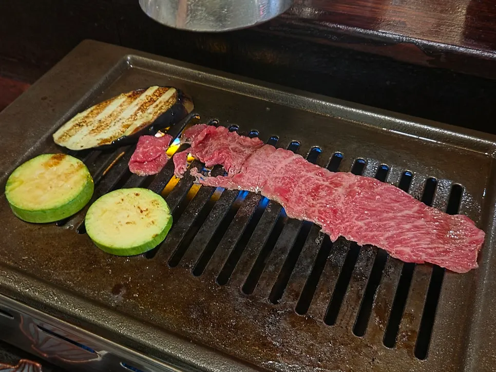 Premium sirloin on the grill