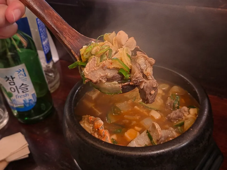 Korean beef doenjang stew ordered for dessert