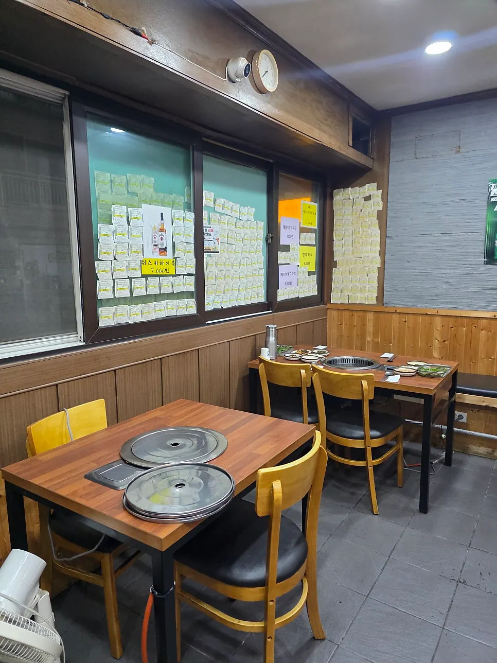 Interior seating with group tables