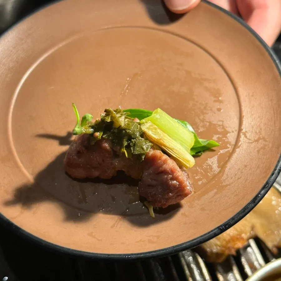 Pork belly grilled to a golden brown