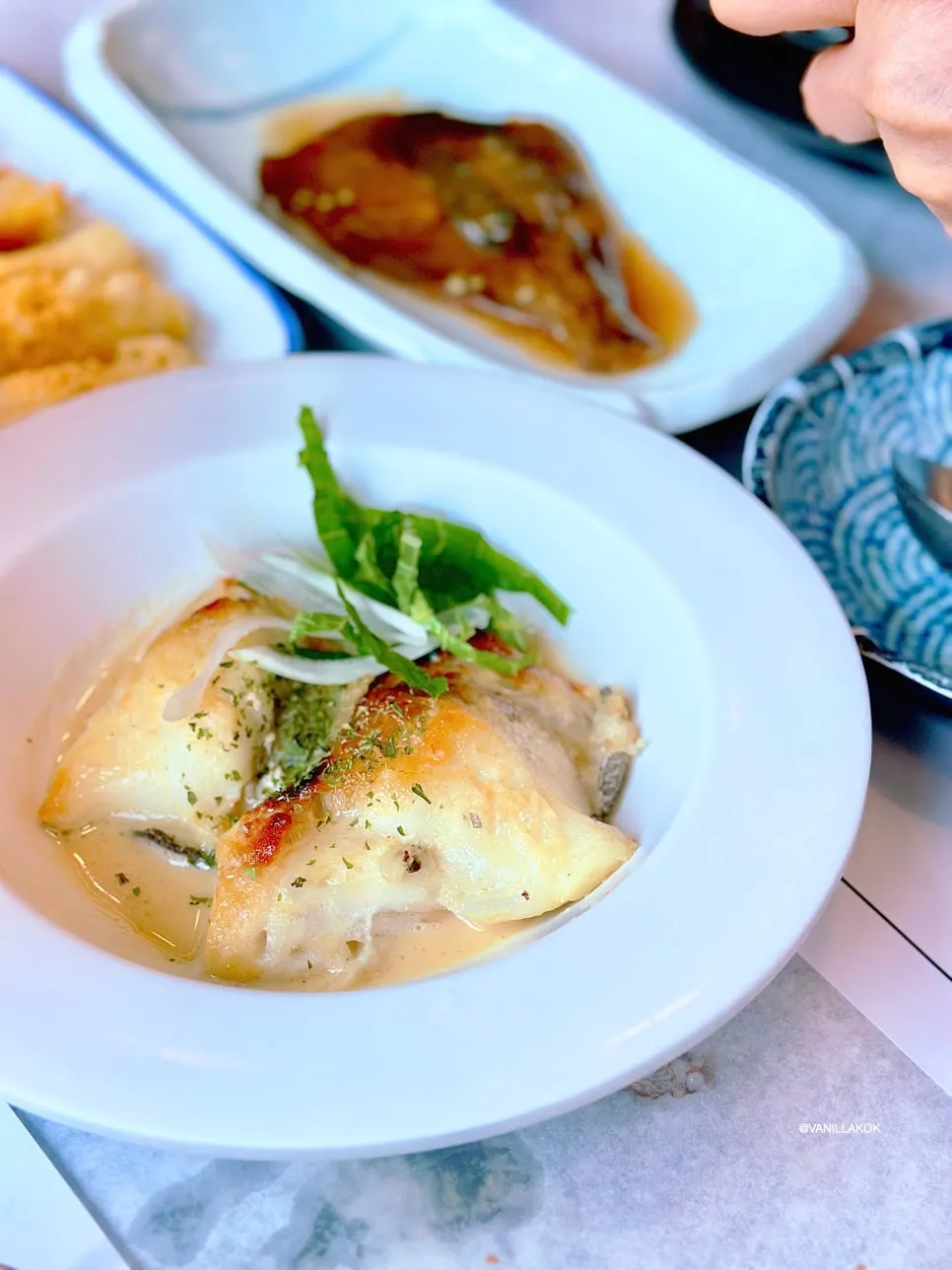 Creamy mero steak