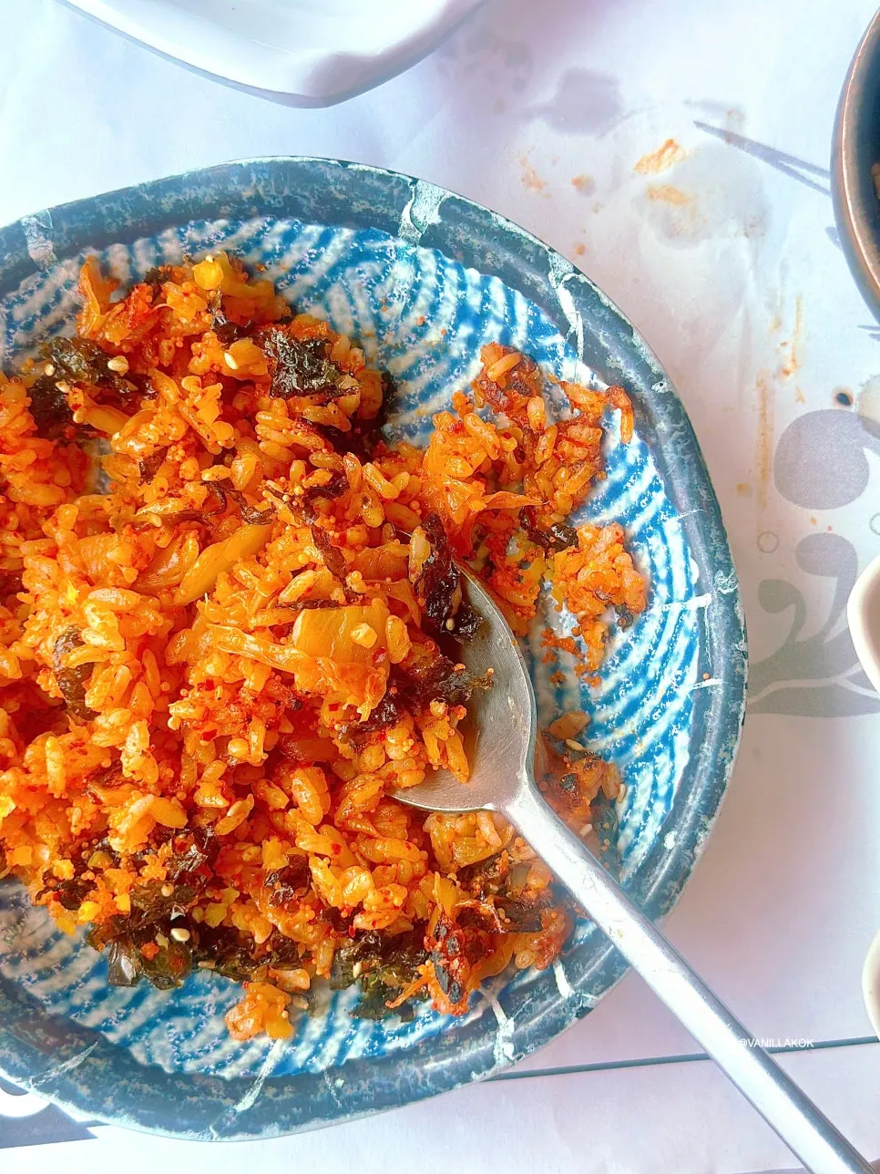 Addictive fried corn and fish roe rice