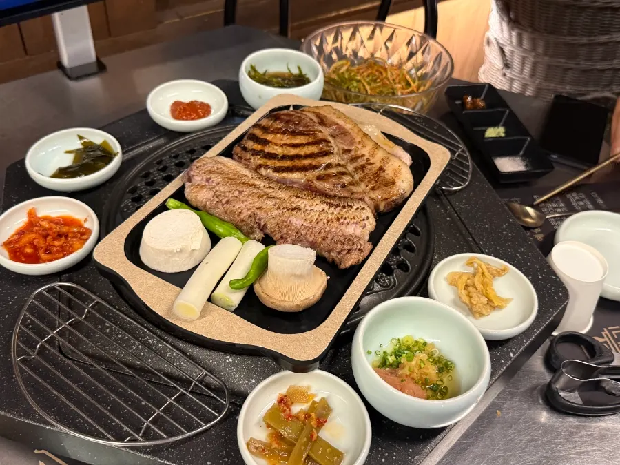 커플모듬한상과 명란밥 김치찌개