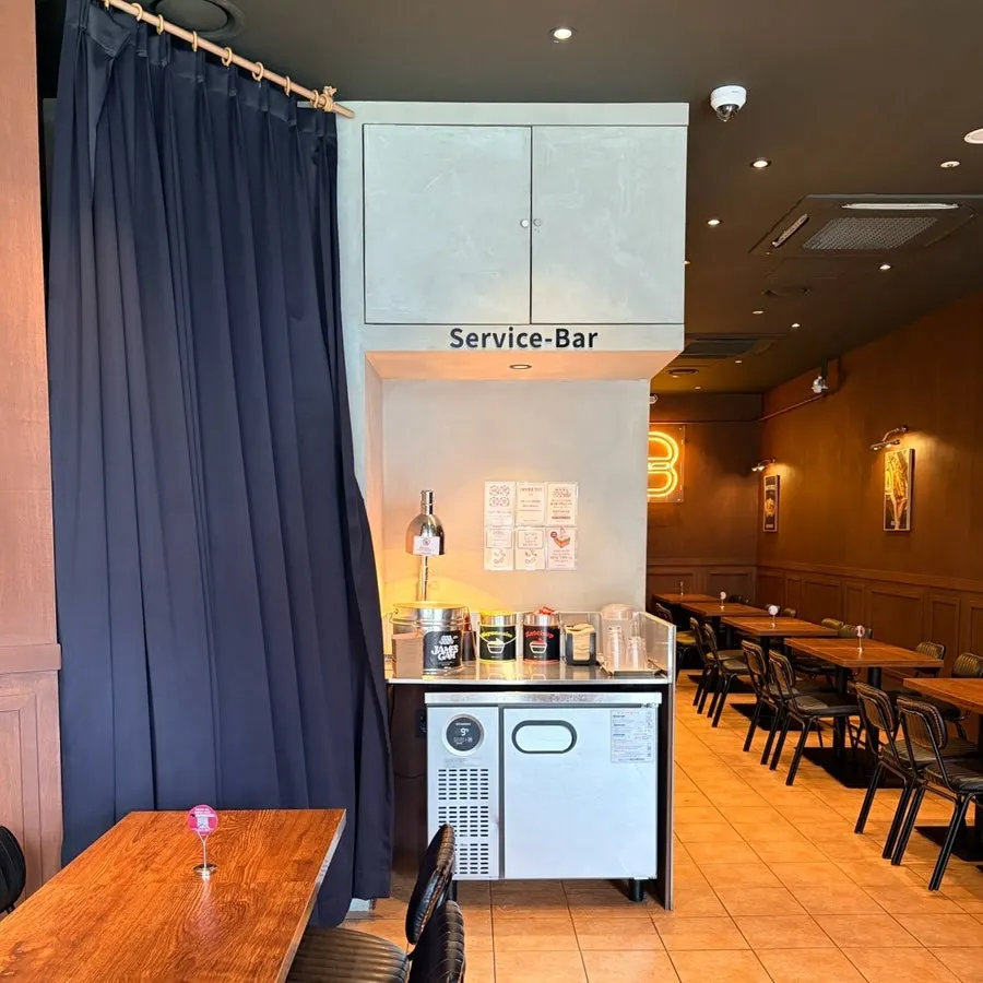 Base Burger interior seating during lunchtime