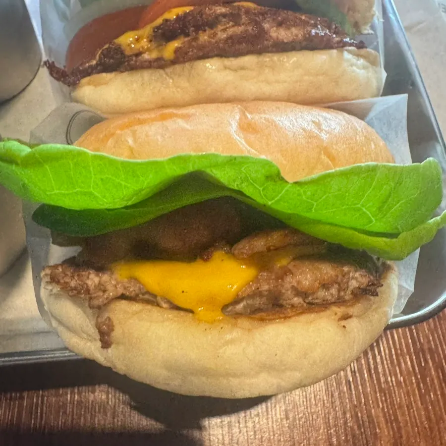 Double Base Burger with two beef patties