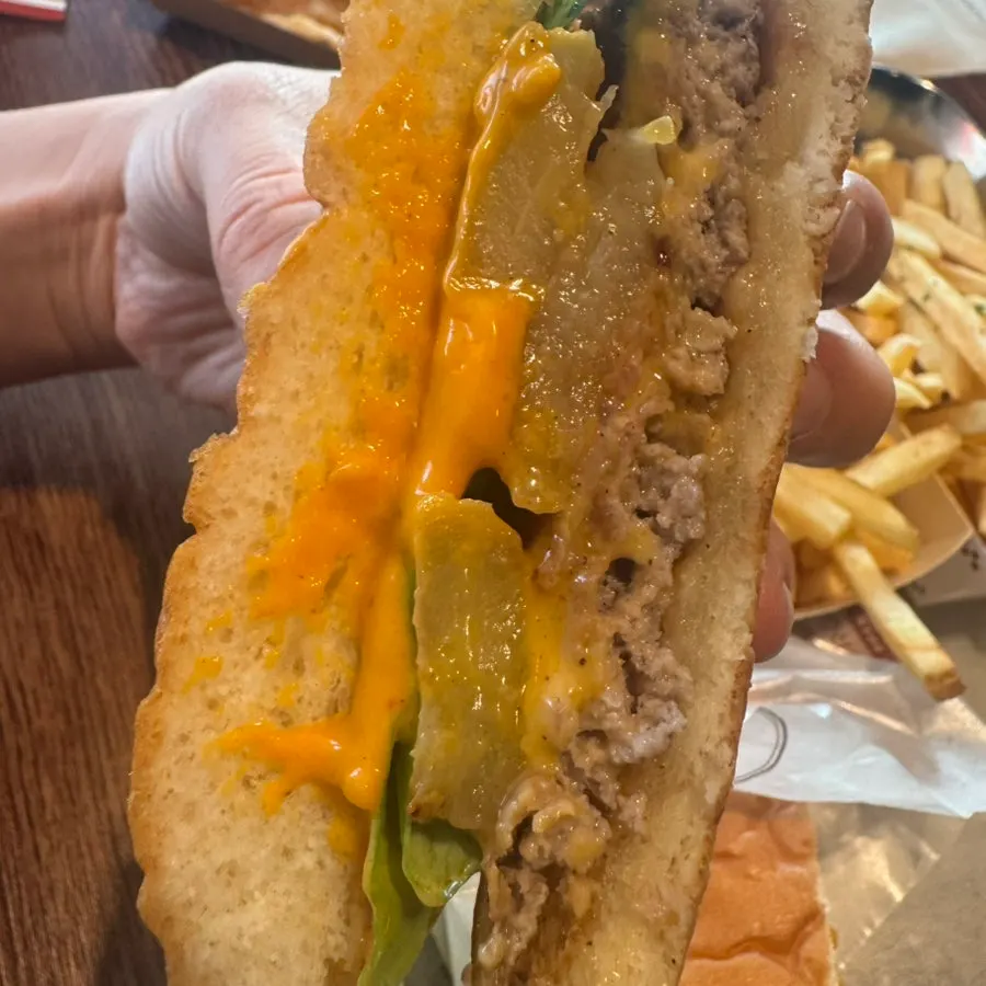 Double Base Burger with onion and tomato