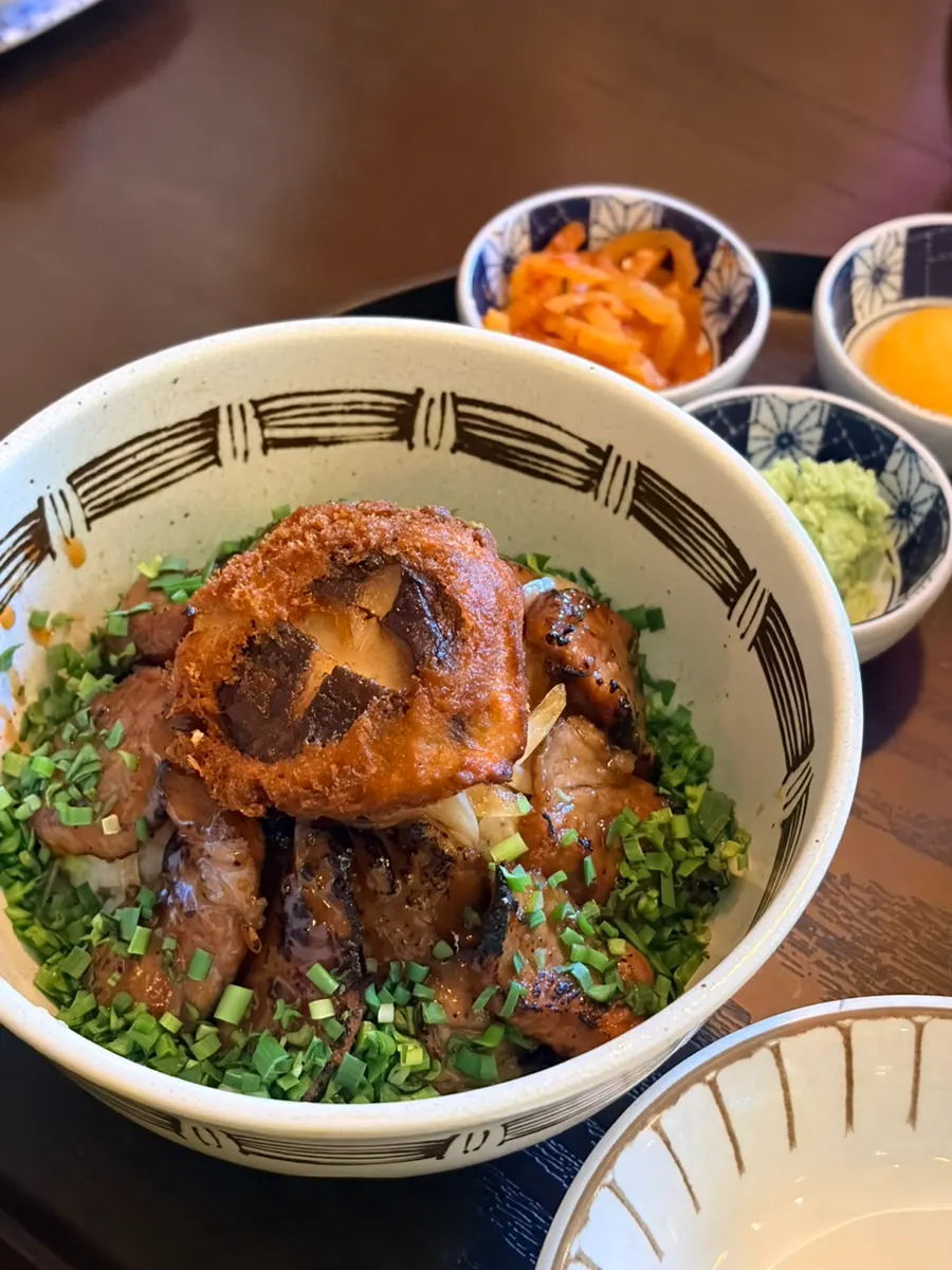 Stekki-donburi piled high with beef