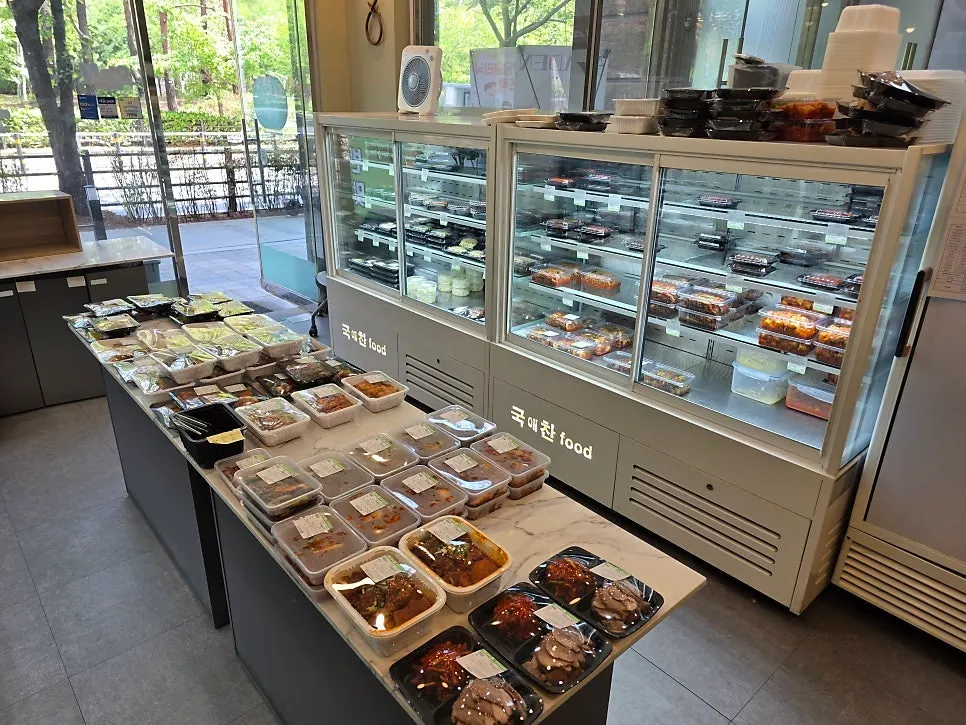 The kitchen space where side dishes are made