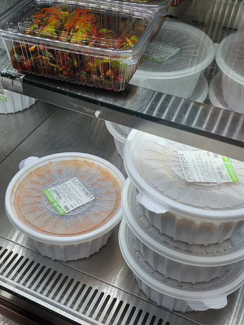 Kimchi arranged by type