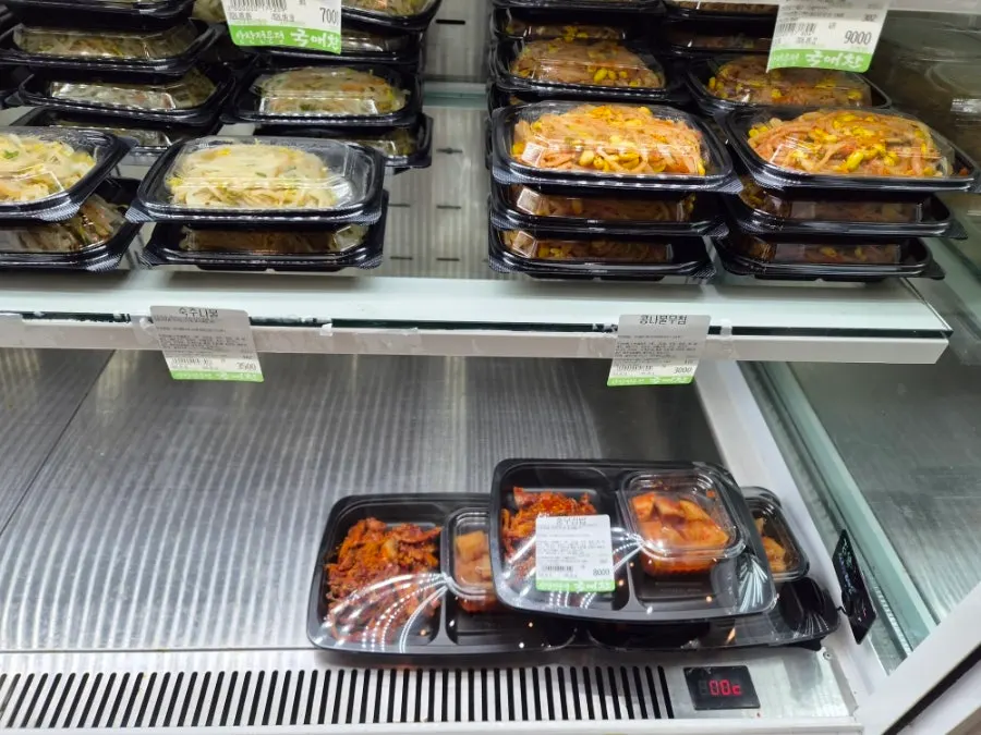 Crowd-pleasing side dishes lined up on display