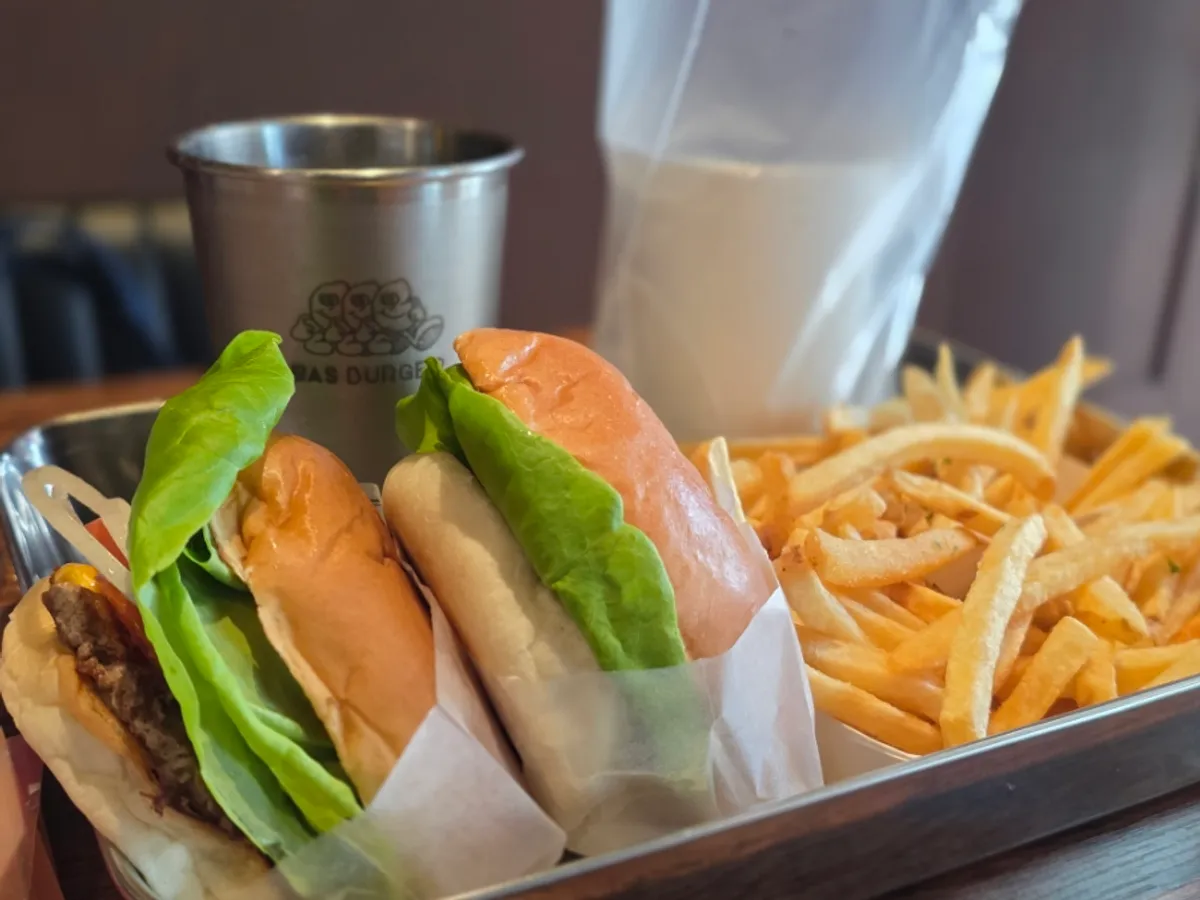 Base Burger handmade burger set spread