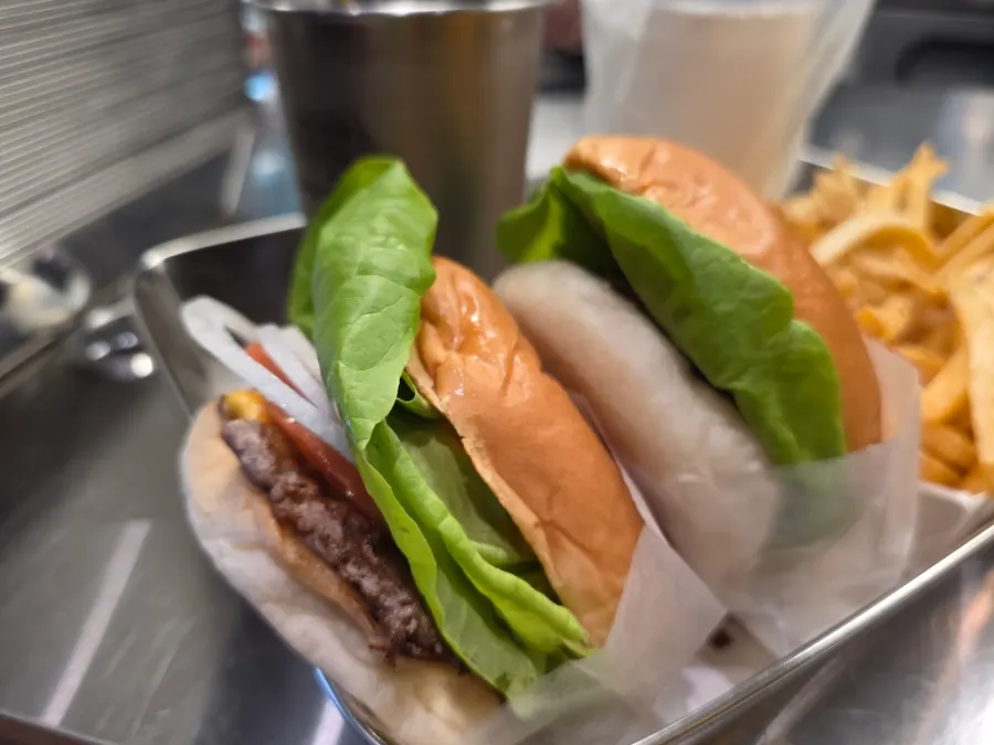 Base Burger with fresh vegetables