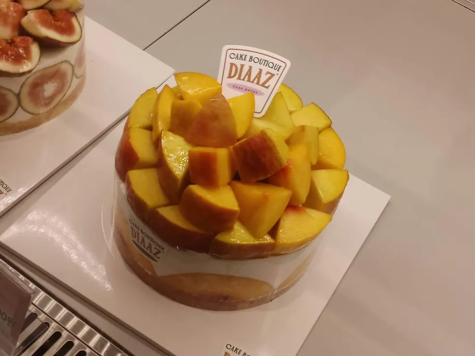 Fig slice cake in the showcase
