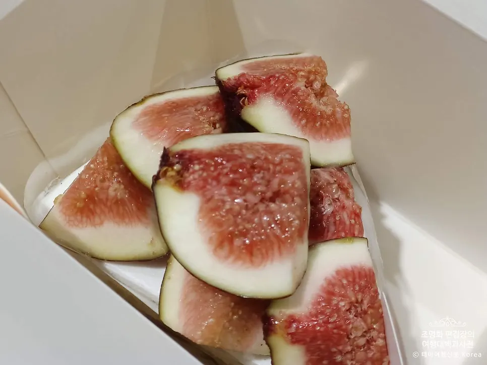 Fig slice cake piled high with fig pieces
