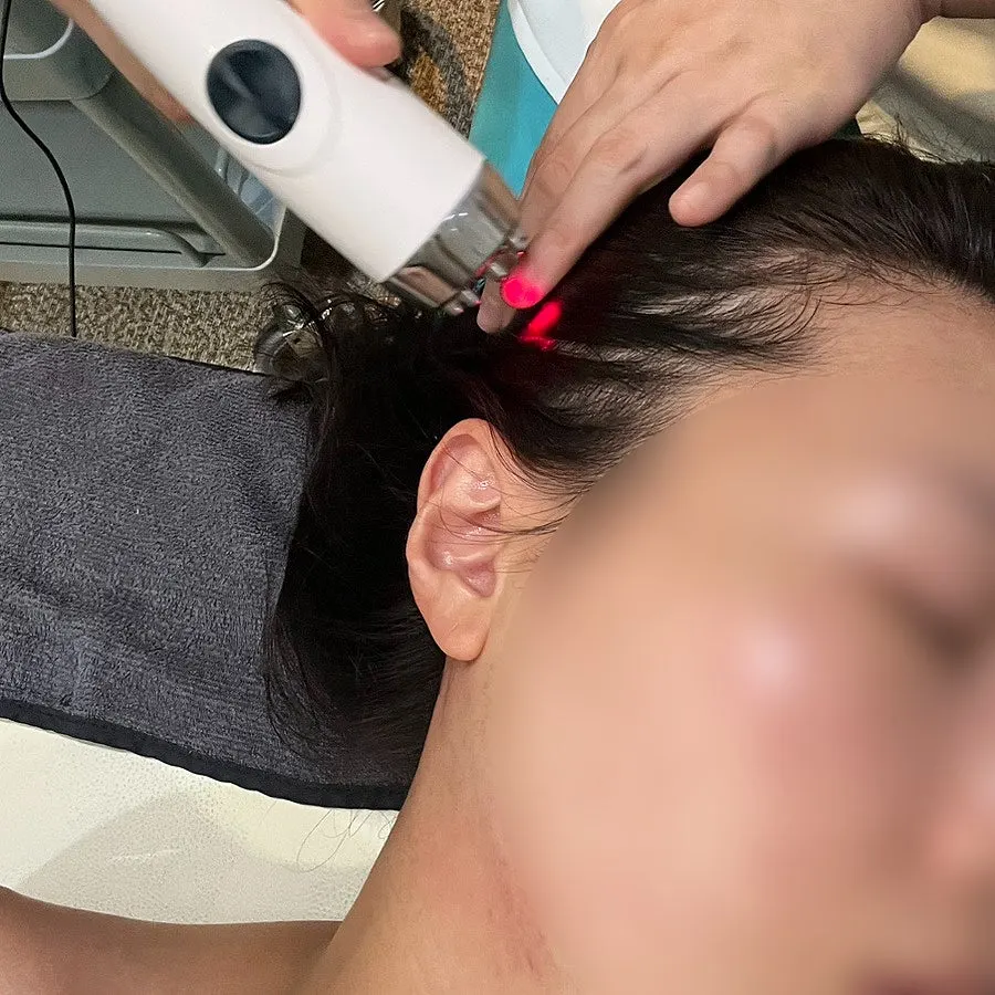 Treatment process for the scalp and neck line