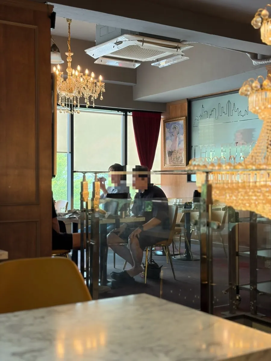 Spacious second-floor restaurant seating
