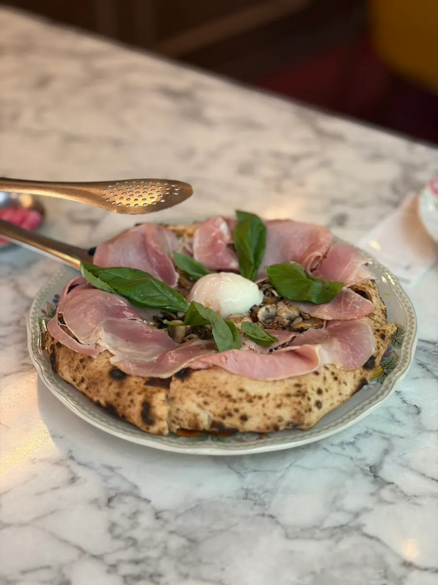 Pizza and casarecce pasta spread