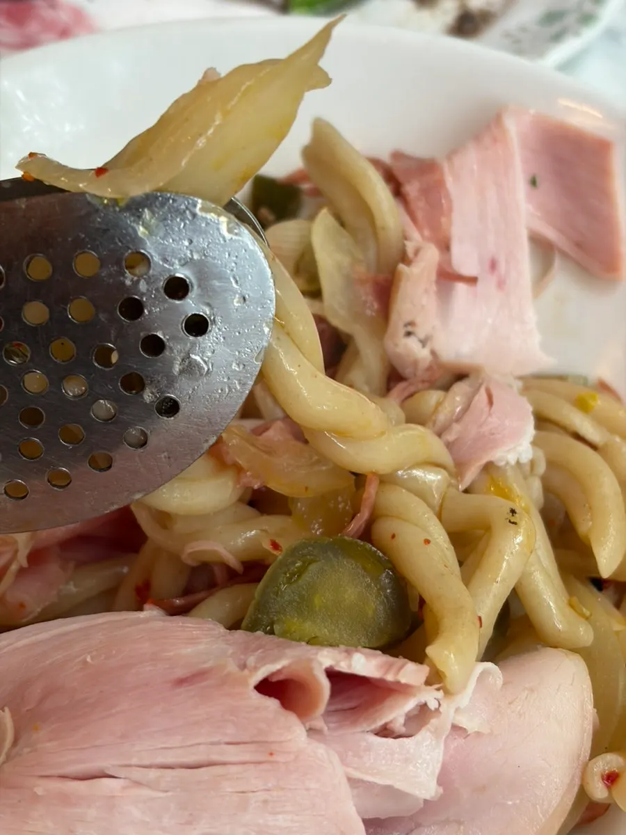 Charcuterie oil casarecce pasta