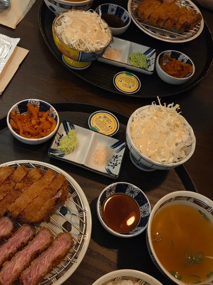 개인 화로 규카츠 식사