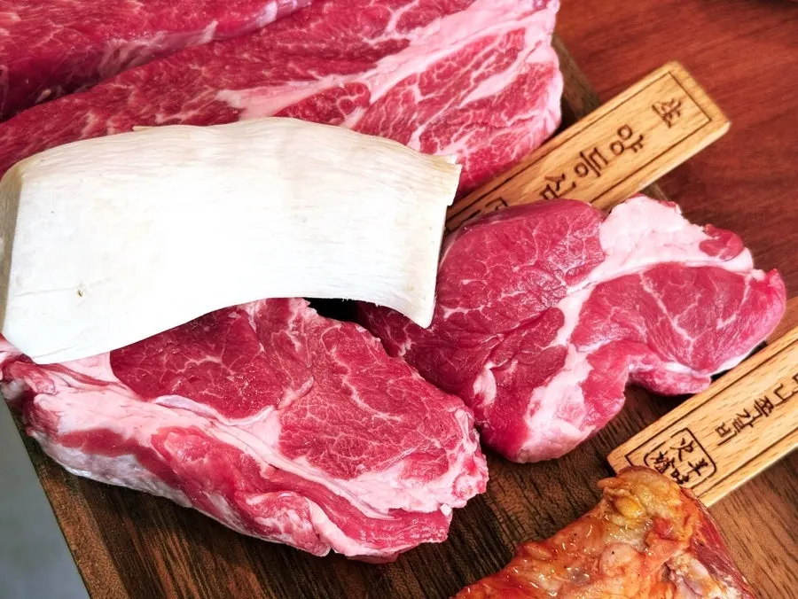 Raw chilled young lamb before hitting the grill
